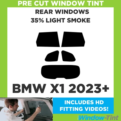 For BMW X1 2023+ Pre Cut Window Tint Rear 35% Light Smoke Film - Image 1 of 4