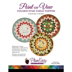 PlumEasy Patterns Point of View Folded Star Table Topper Pattern - Picture 1 of 3