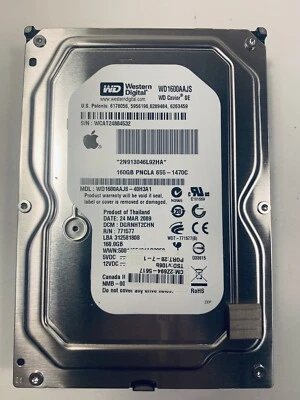 2 X Western Digital Caviar 160GB,Internal,7200 Hard Disk Desktop Preused - Image 1 of 4