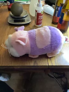 Giocattolo peluche imbottito per animali HM681 in perfette condizioni Ganz Webkinz porcellino d'India viola rosa peluche senza etichetta - Foto 1 di 5