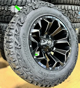 20x10 Fuel D546 Assault Black Wheels 35" AT Tires 5x150 Toyota Tundra - Picture 1 of 6