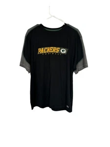 GREEN BAY PACKERS BLACK TX3 COOL SIZE L LARGE SHORT SLEEVE SHIRT - Picture 1 of 9