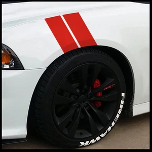 Calcomanía de vinilo a rayas rojas Fender marcas de hash importación JDM para calcomanía de carreras de pegatinas de vinilo Camaro - Imagen 1 de 12