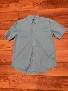 Mens John Ashford Button Up Pocket Shirt Blue Striped Short Sleeve Bangladesh - Picture 1 of 10