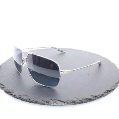 Óculos de sol masculino autêntico Barton Perreira BRIGADIER 65-11-143 prata polarizada! - Imagem 1 de 4