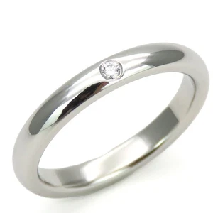 USATO TIFFANY&Co. Anello fascia impilabile 1PD US 5,5 Pt950platino/diamante 5... - Foto 1 di 9