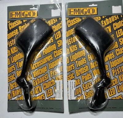 Espejos retrovisores de repuesto para bicicleta deportiva Kawasaki Ninja EX250R, '96-'07, FIBRA DE CARBONO Foto 1 de 4