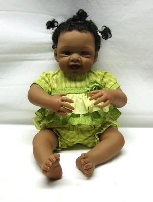 Ashton-Drake Alexis So Truly Real African-American baby doll: Waltraud Hanl 18" - Image 1 of 4