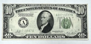 1928-B $10 Federal Reserve Note  A30719887A - Picture 1 of 2