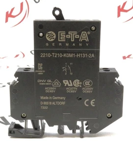 E-T-A 2210-T210-K0M1-H131-2A Circuit Breaker 2A 1-Pole 250VAC - Picture 1 of 4