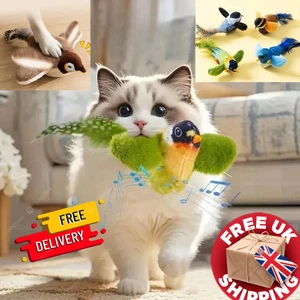 Interactive Hanging Bird Cat Toy – Catnip Teaser Toy with Sound Indoor Fun - Picture 1 of 17
