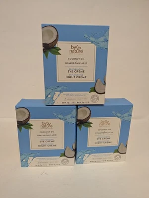 3 Lot By Nature Coconut Oil + Hyaluronic Acid Eye Creme 15g & Night Cream 75g - Image 1 of 4