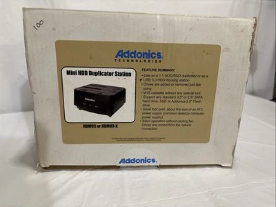Addonics USB 3.0 SATA HDD/SSD 1:1 DUPLICATOR Mini Station. HDMU3-X. - Image 1 of 4