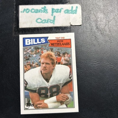 B10 1987 Topps #366 Pete Metzelaars Buffalo Bills Rookie - Image 1 of 2