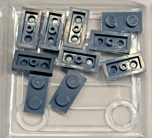 LEGO Plate 1 x 2, 3023, Dark Bluish Gray, QTY 10 Free Shipping - Picture 1 of 1