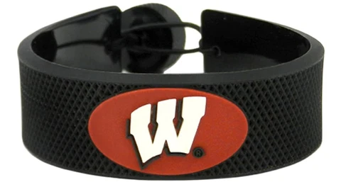 Wisconsin Badgers Classic Hockey Bracelet [NEW] NCAA Jewelry Wrist Necklace Cover