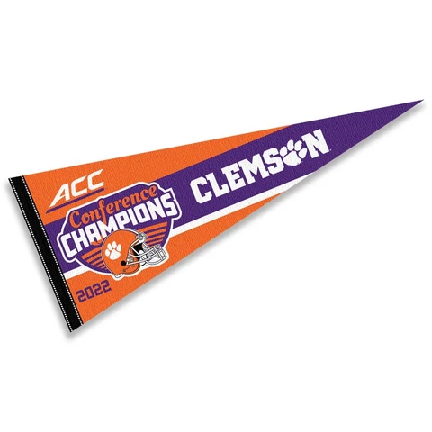 Clemson 12 in X 30 in 2022 ACC Football Champions Pennant Cover