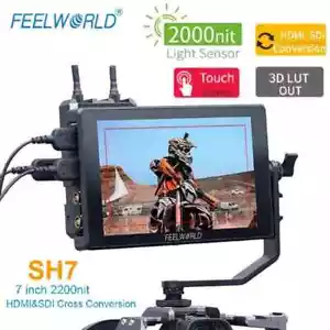 Monitor de video Feelworld SH7 7" 2200nit HDMI SDI conversión cruzada para cámara DSLR - Imagen 1 de 13