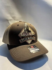 Coors Beer Trucker Hat Coors Cowboy Club Ranch Rodeo Patch Richardson 112 Patch - Picture 1 of 4