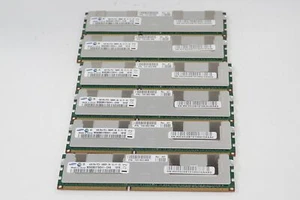 LOT 6X(24GB)SAMSUNG M393B5170EH1-CH9 4GB PC3-10600R DDR3 1333 2RX4 SERVER MEMORY - Picture 1 of 3