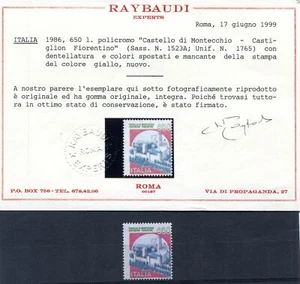 Castelli Lire 650 varietà senza la stampa del giallo - Picture 1 of 1