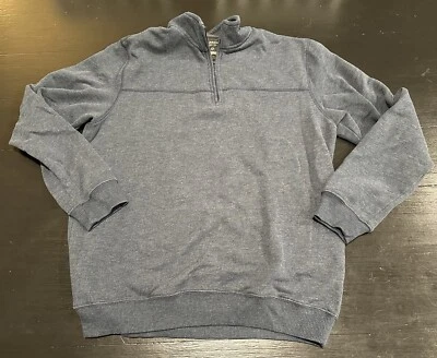 Arrow USA 1851 Men's L Pullover Fleece Blue 1/4 Zipper Large - Image 1 of 4