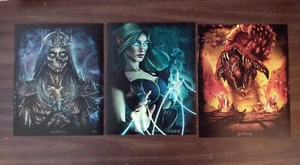 HEXplore It Kickstarter Holofoil Art Villain Portrait Set of 3 2019 MJD new - Picture 1 of 2