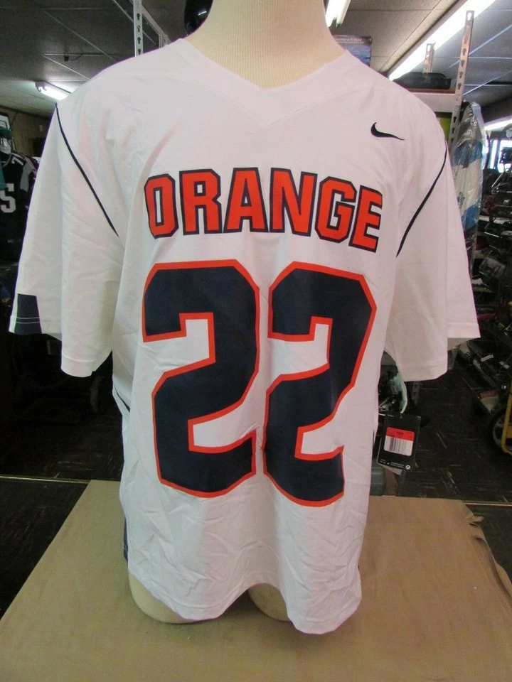 Syracuse Nike Orange Fast Break Lacrosse Jersey NCAA Large 630548 Defect