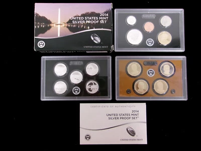 2014 US Mint Constitutional and America The Beautful Silver Proof Set. USPC14BB - Image 1 of 4