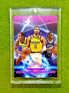 Tyrese Haliburton SILVER HOLO Jarace Walker ROOKIE CARD 2023 Origins PINK # /99 - Picture 1 of 24