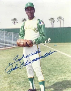 Signed 8x10 JOHN BLUE MOON ODOM Oakland A's Autographed photo - COA - Picture 1 of 1