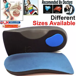 Shoe Insoles Memory Foam Orthotic Arch Support Pads Flat Feet for Men & Women - Picture 1 of 7