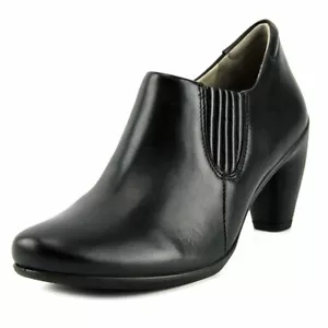 ECCO Women's Sculptured 65 Black Round Toe Ankle Boot Slip On 38 (EU) 7-7.5(US) - Picture 1 of 5