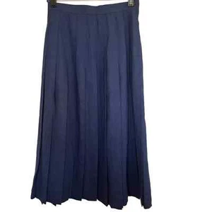 Cricket Lane Blue Vintage Dark Academia Pleated Midi Skirt Size 10 NWT - Picture 1 of 7