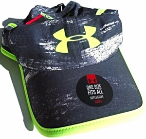 NUOVO! Under Armour Cappello Uomo Reflective Shadow 3.0 Run - Nero/Verde Neon 1272923 - Foto 1 di 1