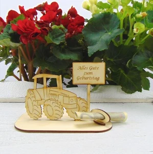 Geldgeschenk Traktor, Bauer, Landwirt, Ortsschild -Alles Gute zum Geburtstag - Bild 1 von 3