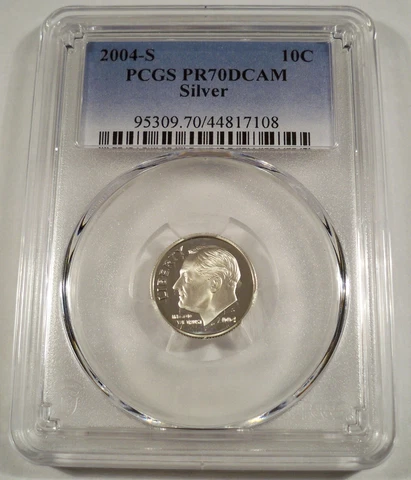 2004-S 10c SILVER PCGS PR70DCAM ROOSEVELT DIME PROOF DEEP CAMEO PR 70 DC Cover