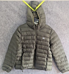 Levi's Women's Pandora Packable Jacket Ecodown Fibers Medium Green Water Repelle - Picture 1 of 24