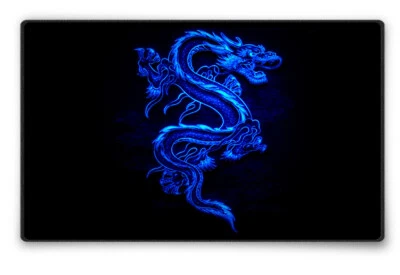 Mauspad 24 x 20 cm Gaming / Office Mousepad Silent Monsters Blauer Drache blau