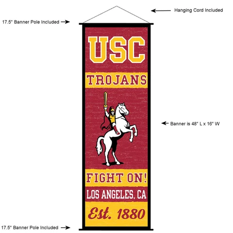 University of Southern California Trojans Room Banner Poster Art Canvas Cover