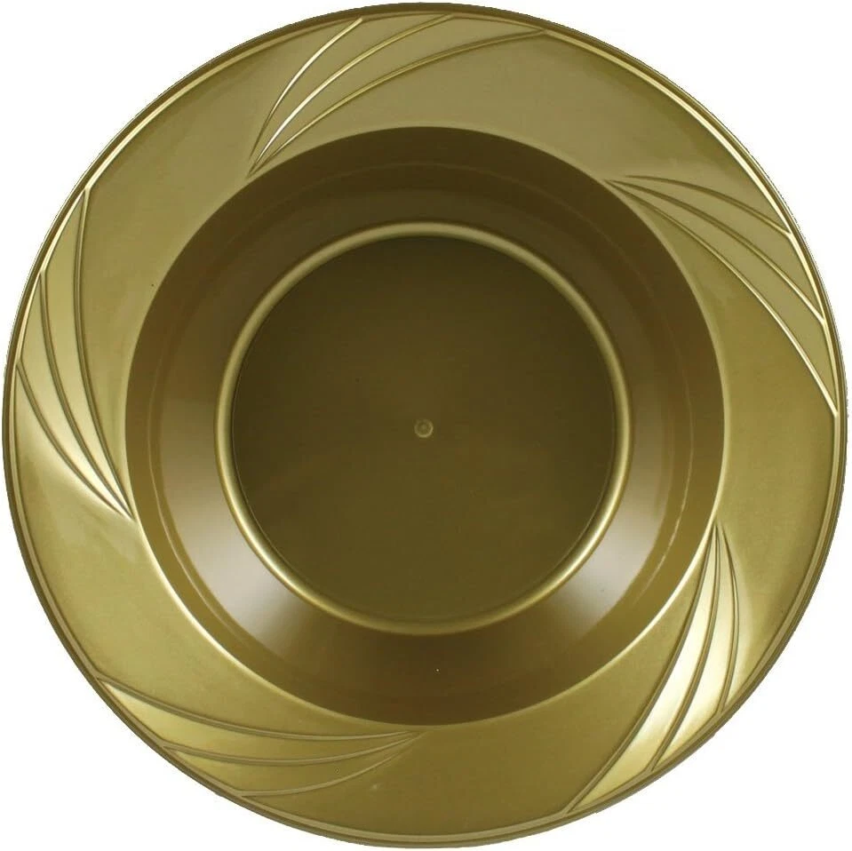 Ensaladeras y sopas de plástico Newbury Gold, paquete de 15 (12 oz.) Foto 1 de 1