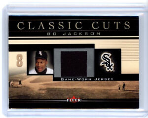 Bo Jackson jersey card 2002 Fleer Classic Cuts game worn EX Chicago White Sox