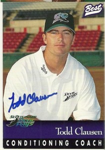 1997 St Petersburg Devil Rays TODD CALUSEN Signed Card autograph PEPSI DODGERS