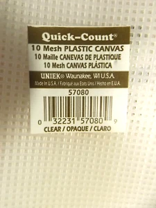 12 Sheet CLEAR QUICK-COUNT Canvas 10 Count Mesh 11" X 14" NEW - Picture 1 of 6