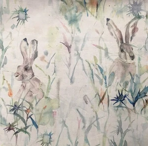Voyage Maison Jack Rabbit Fabric In Natural - RRP £44 - Picture 1 of 2