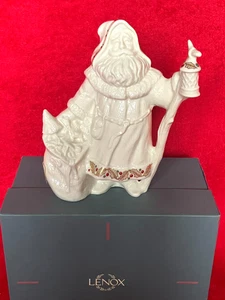LENOX WOODLAND SANTA CLAUSE mit GOLDAKZENT FEINE PORZELLANFIGUR Made in USA - Bild 1 von 10