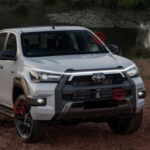 Front Grille Trim LED Hood Strip Lights DRL Decorative Lamps For Toyota Hilux - Picture 1 of 11