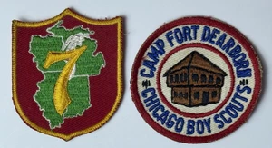 1950's Boy Scouts of America BSA Vintage Patches (2) Camp Dearborn/Region 7 - Picture 1 of 2