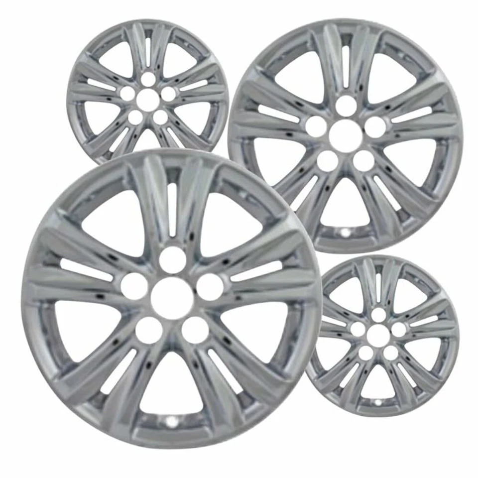Set of 4 Chrome 16 inch Impostor Wheel Skins for 11-14 Hyundai Sonata Rim Covers Foto 1 de 4