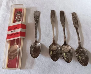 5 Souvenir Spoons Oneida Commemoratives Baden d Wien Dewey Olympia 60s 70s Vtg. - Picture 1 of 3